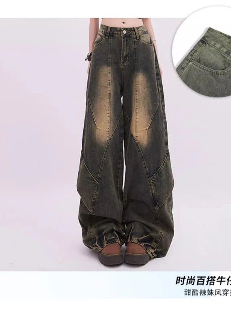 Vintage Blaue Baggy Jeans - Trendy 2000er Harajuku Style Denim