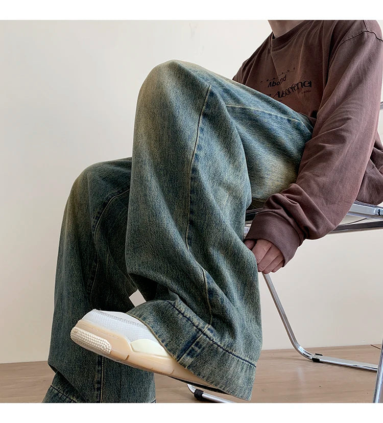 Men's Vintage Baggy Blue Jeans