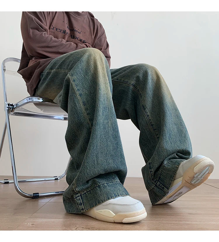 Men's Vintage Baggy Blue Jeans