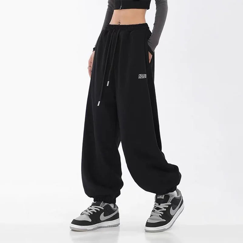 Variant image for Trendy Women's Joggers - Baggy Sweatpants with Drawstring and Elastic Waist-9