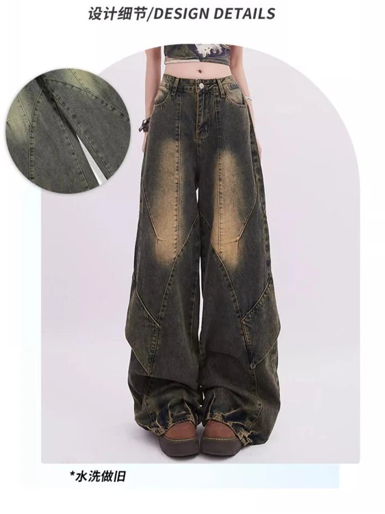 Vintage Blaue Baggy Jeans - Trendy 2000er Harajuku Style Denim