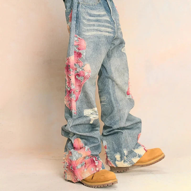 K-Style Wide Leg Denim Jeans - Loose Fit