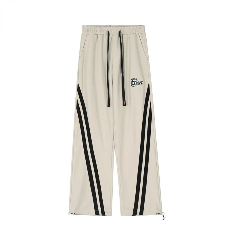 Variant image for Trendy Wide Leg Sweatpants for Women - Oversized Striped Joggers-4
