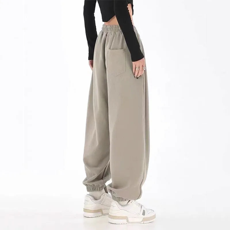 Baggy Sweatpants with Drawstring and Elastic Waist