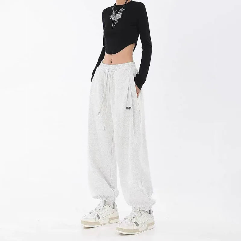 Variant image for Trendy Women's Joggers - Baggy Sweatpants with Drawstring and Elastic Waist-6