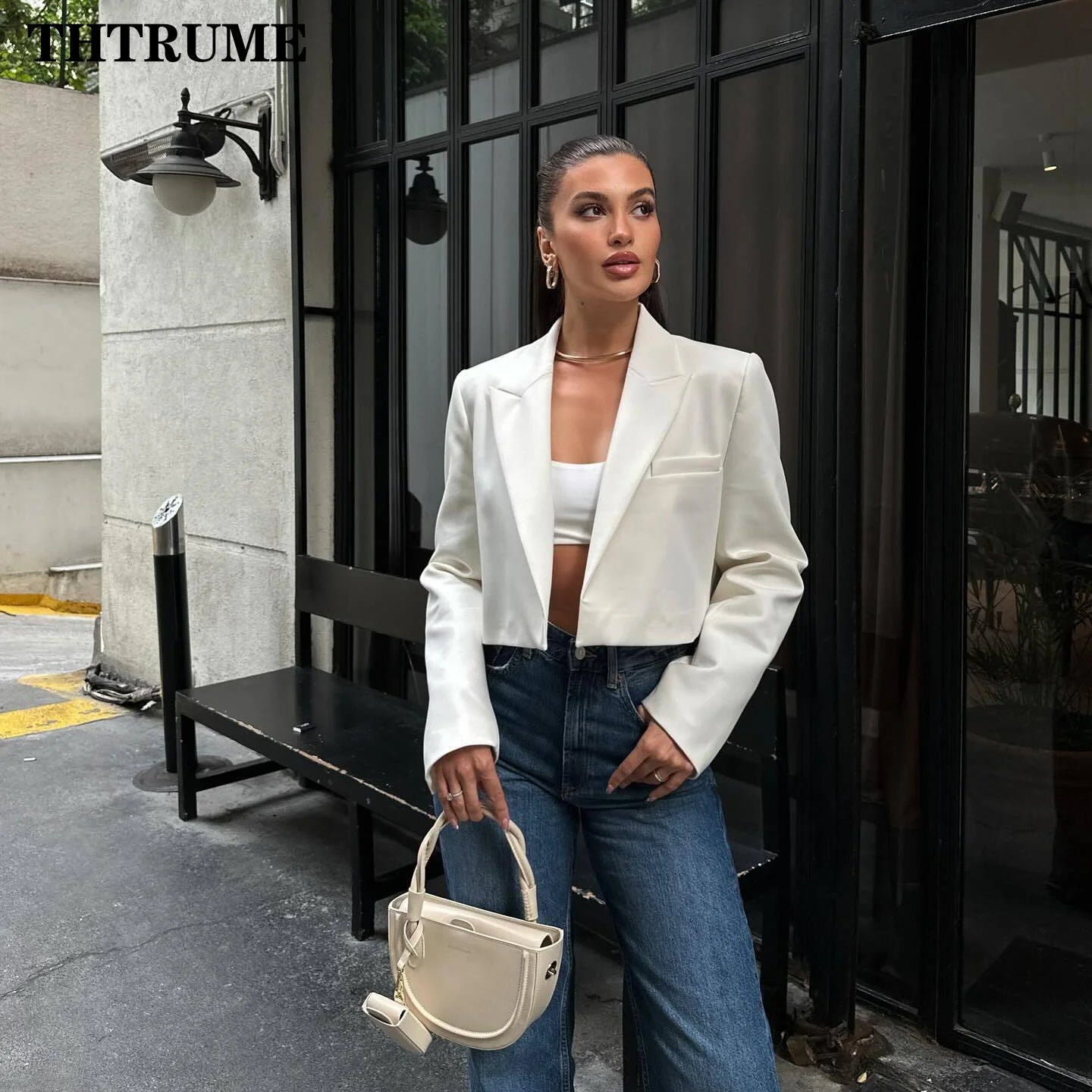 Luxury Elegant Long Sleeved Jacket