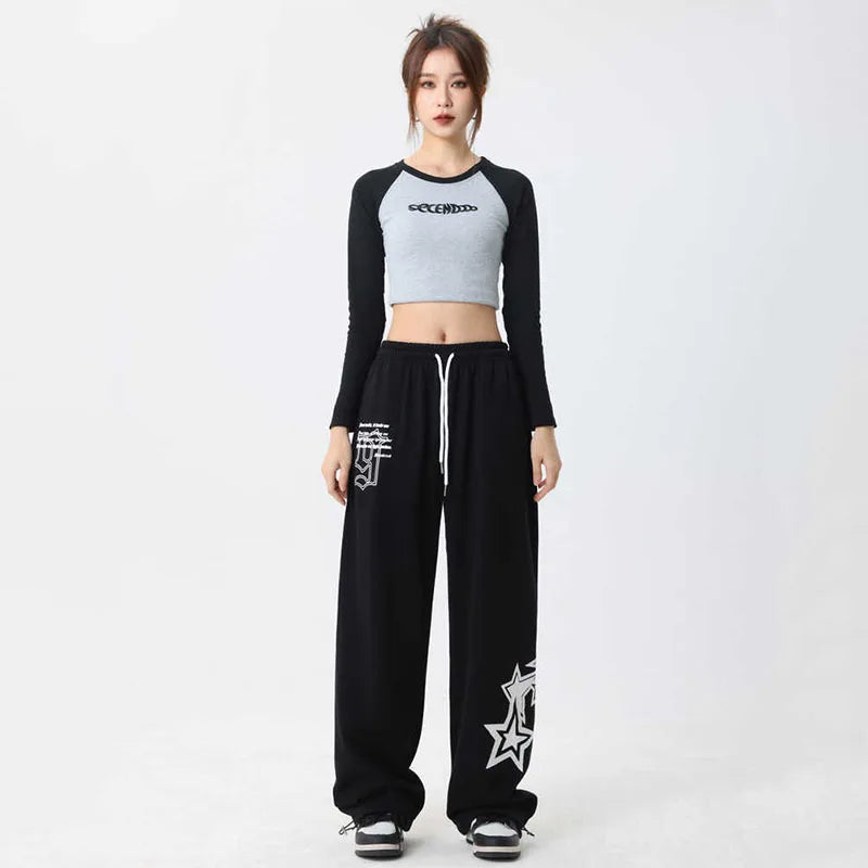 Trendy Wide Leg Joggers for Women - Comfortable Elastic Waist Sweatpants