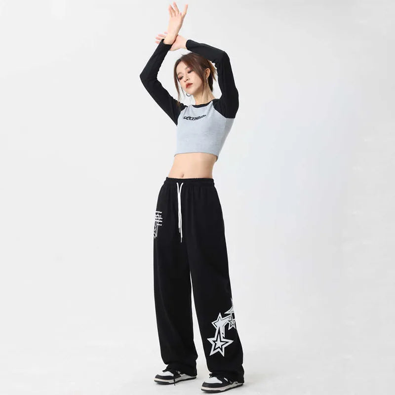Trendy Wide Leg Joggers for Women - Comfortable Elastic Waist Sweatpants