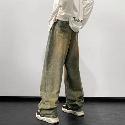 Harajuku Vintage Straight Loose Denim Washed Jeans