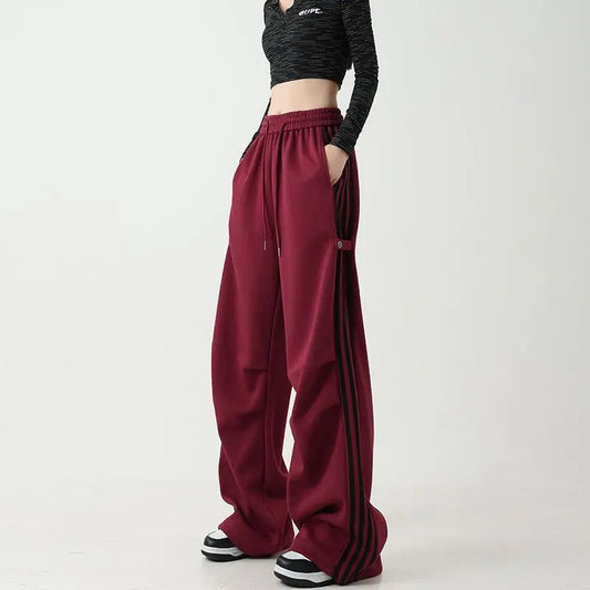 High Waist Black Cargo Pants - Loose Fit Wide Leg Trousers