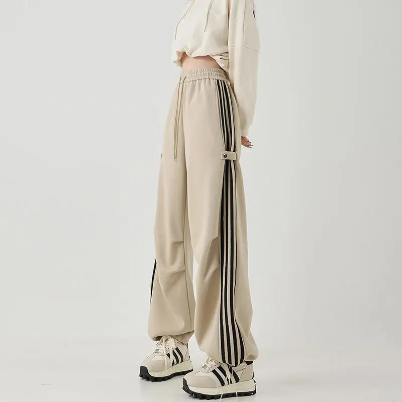 Variant image for High Waist Black Cargo Pants for Women - Loose Fit Wide Leg Trousers-2