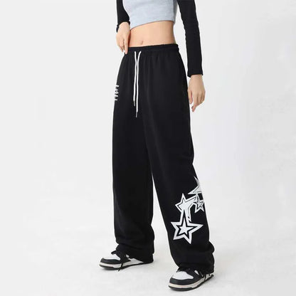 Variant image for Trendy Wide Leg Joggers for Women - Comfortable Elastic Waist Sweatpants-1
