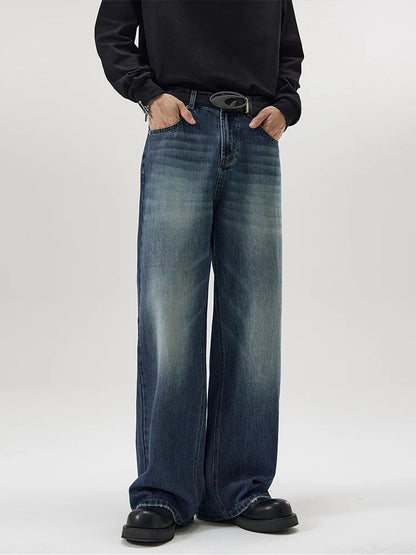 Variant image for Vintage Distressed Men's Jeans - Baggy Straight Fit for Casual Streetwear-3
