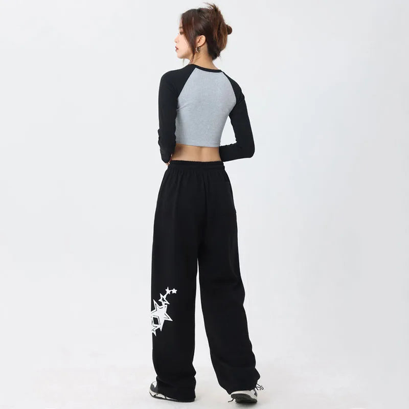 Trendy Wide Leg Joggers for Women - Comfortable Elastic Waist Sweatpants