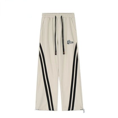 Variant image for Trendy Wide Leg Sweatpants for Women - Oversized Striped Joggers-4