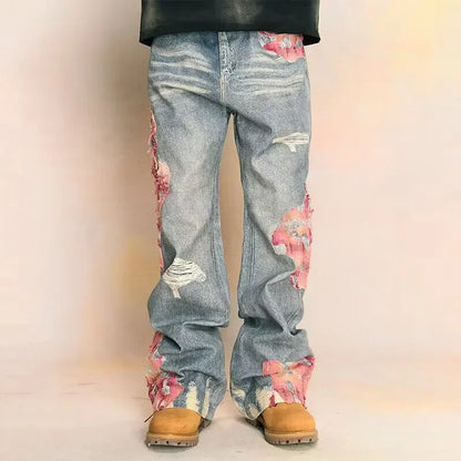 K-Style Wide Leg Denim Jeans - Loose Fit