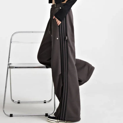Variant image for High Waist Black Cargo Pants for Women - Loose Fit Wide Leg Trousers-7