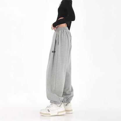 Variant image for Trendy Women's Joggers - Baggy Sweatpants with Drawstring and Elastic Waist-1