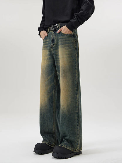 Variant image for Vintage Distressed Men's Jeans - Baggy Straight Fit for Casual Streetwear-2
