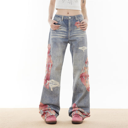 Unisex K-Style Wide Leg Denim Jeans - Loose Fit